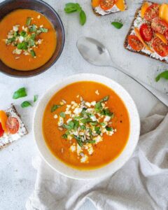 Velouté patate douce et poivron
