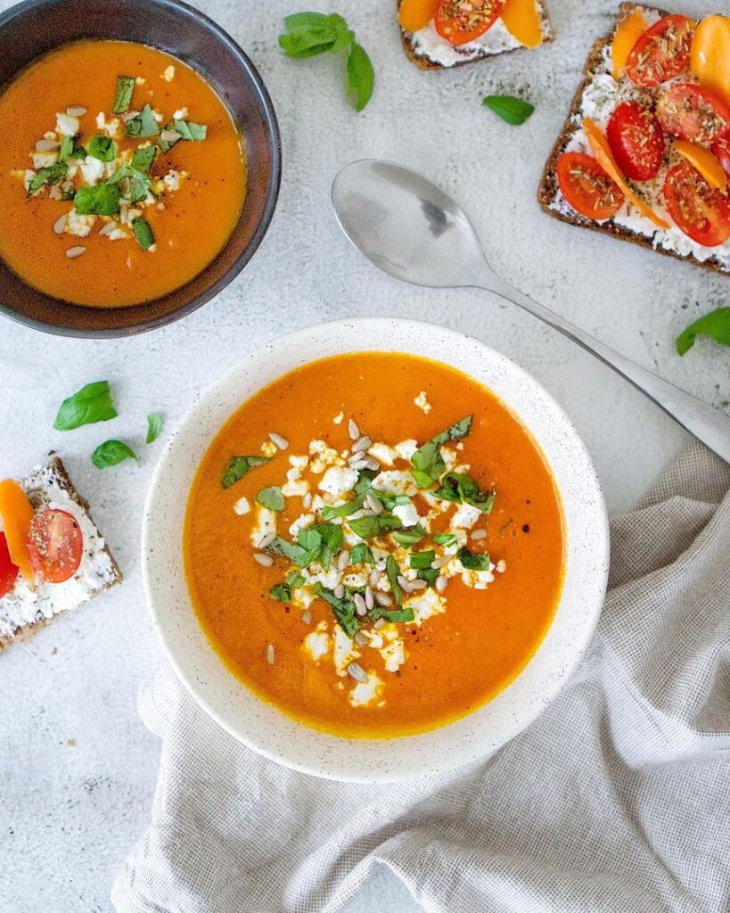 Velouté patate douce et poivron