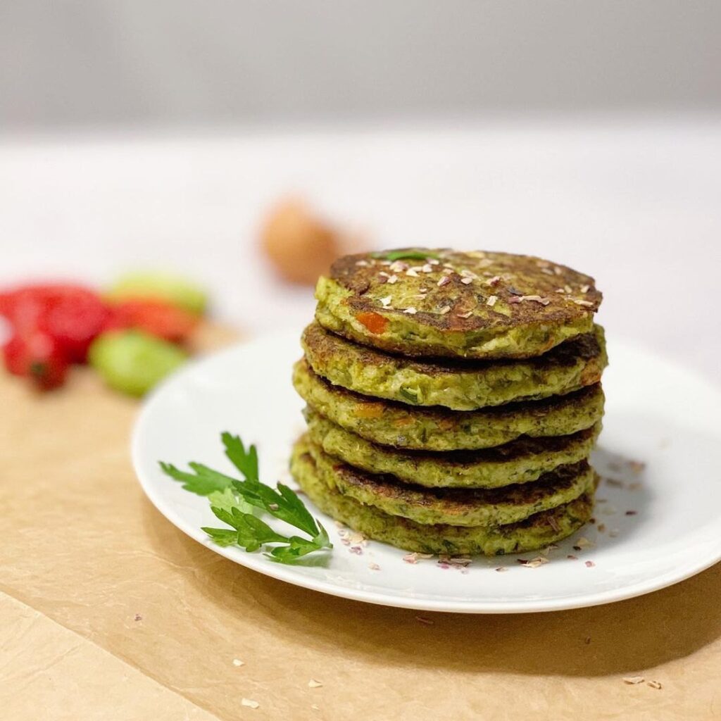 Galettes végétariennes : brocoli/courgettes/piments végétariens