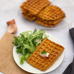 Gaufres de patate douce moelleuses
