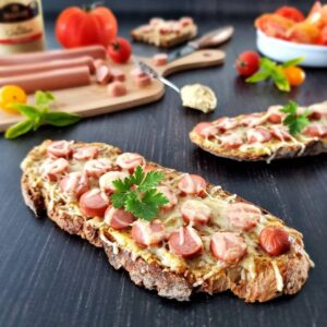 Tartines multi-graines aux Knacchis et emmental