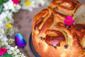 Gâteau chinois à la crème pâtissière à la banane