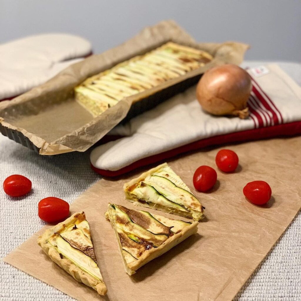 Tarte courgette & oignons