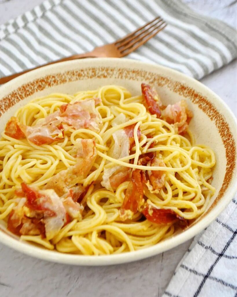 Pâtes carbonara au guanciale