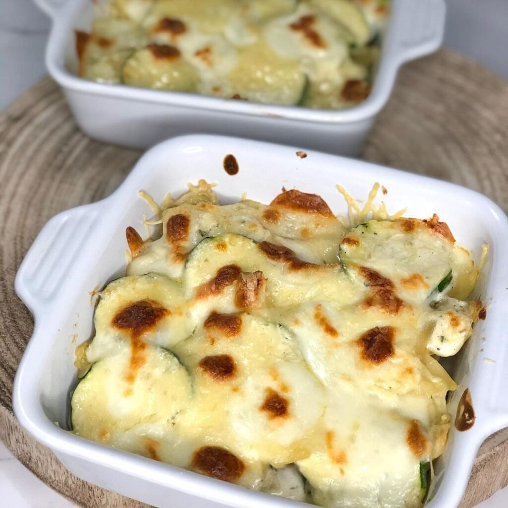 Gratin de pâtes et courgettes