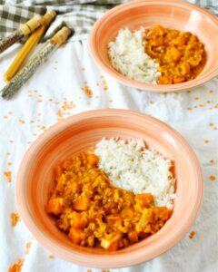 Dhal de lentilles corail à la patate douce