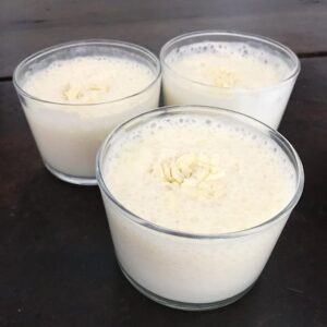 Mousse au chocolat blanc vegan