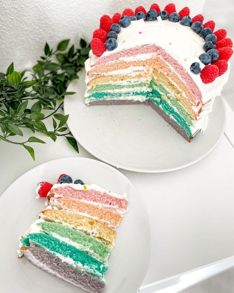 Gâteau arc-en-ciel