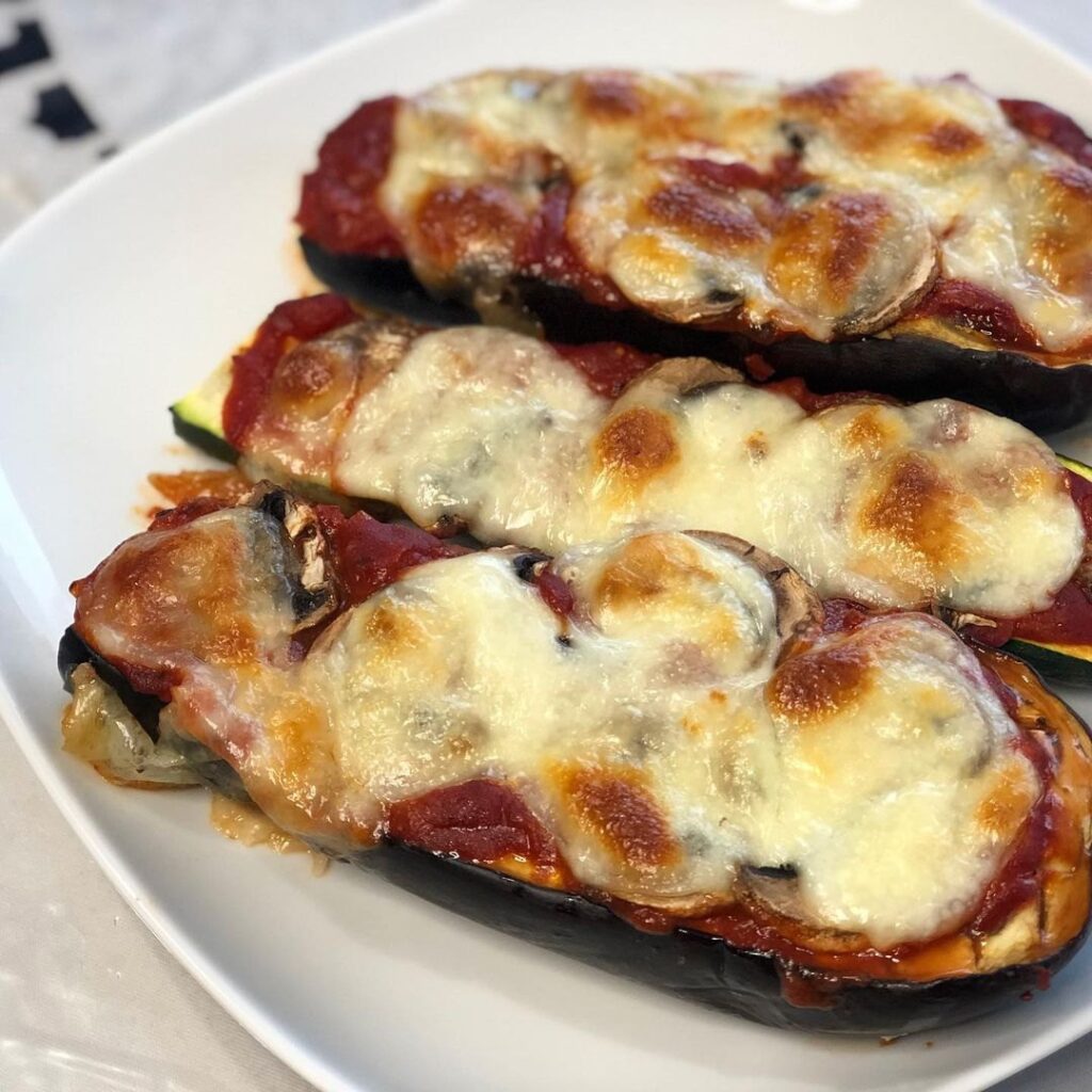 Aubergines façon pizza margherita