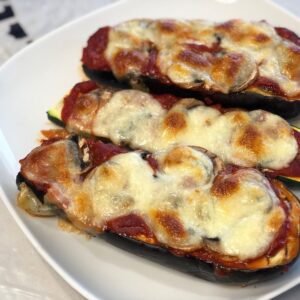 Aubergines façon pizza margherita