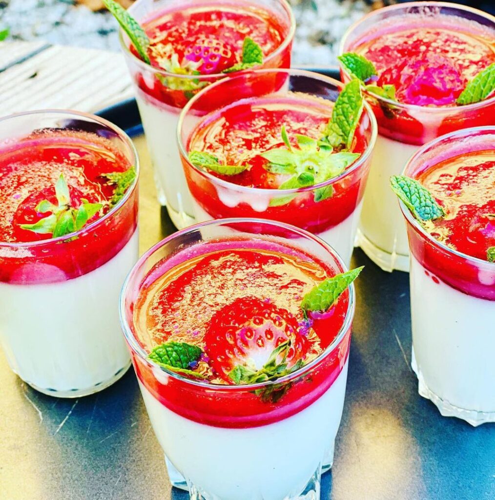 Panna cotta aux fraises