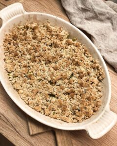 Crumble courgette chèvre