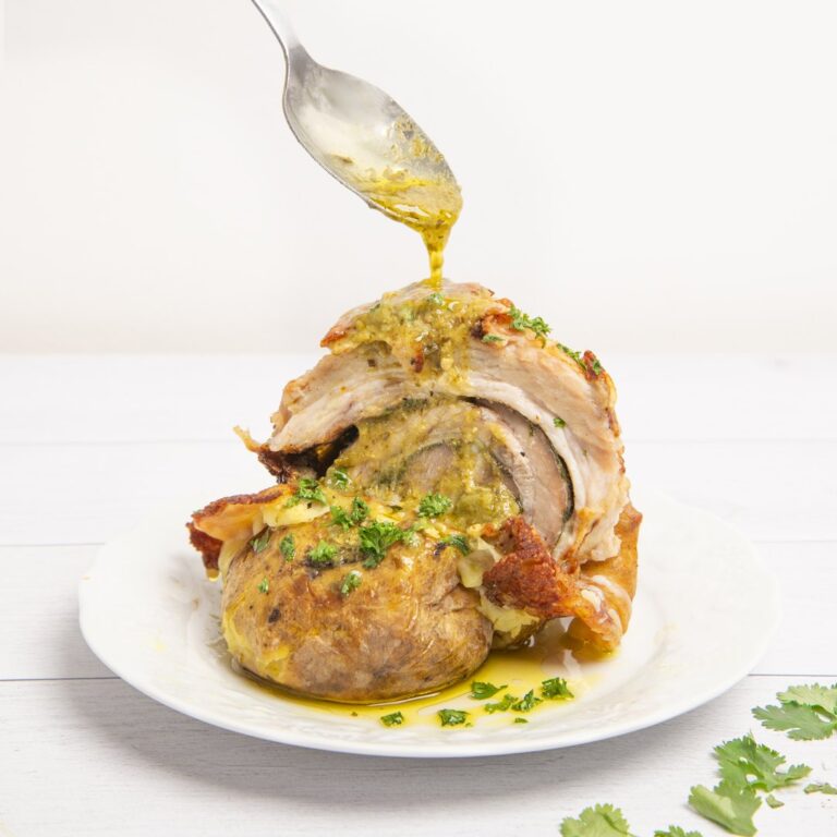 Schweinebauch-Backkartoffeln