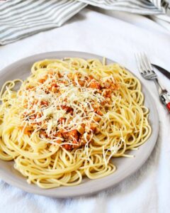 Spaghettis bolognaises végétariennes