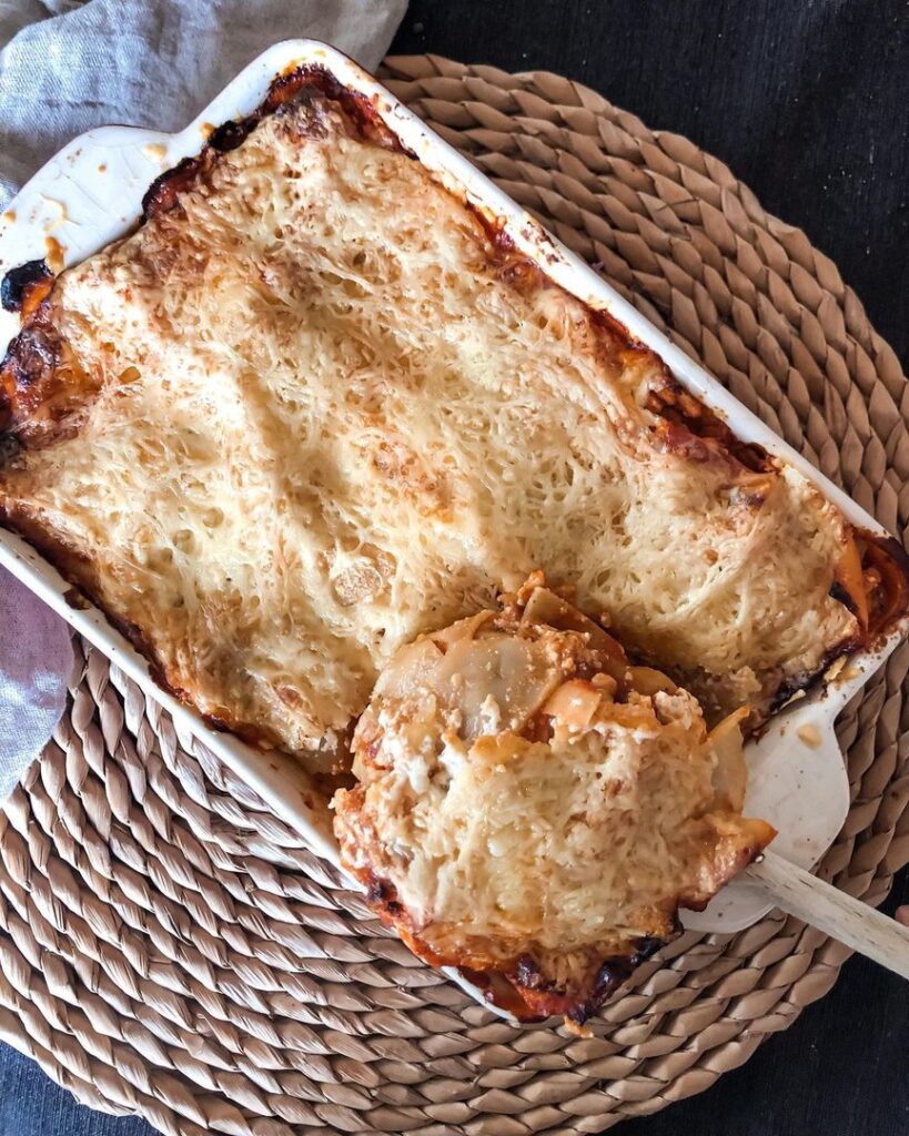 Lasagnes végétariennes au soja texturé et courgettes