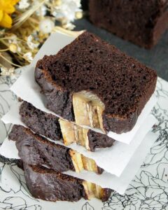 Banana bread healthy au chocolat