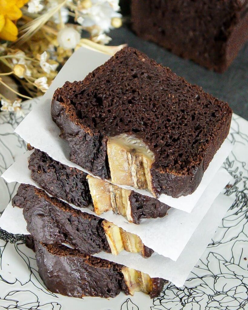 Banana bread healthy au chocolat