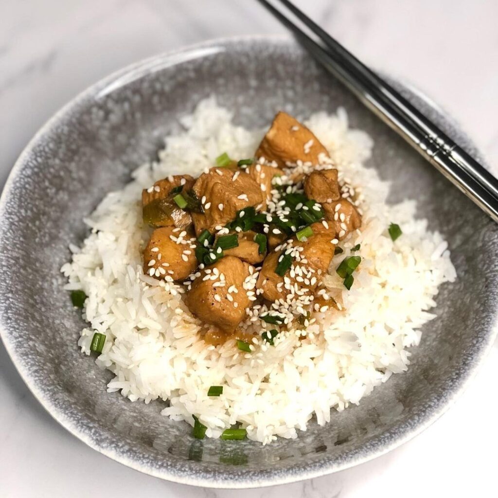 Poulet caramélisé au gingembre