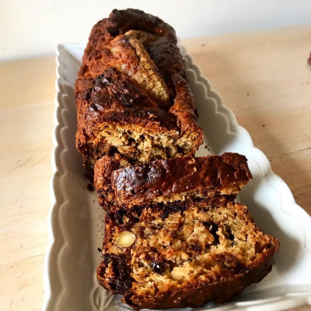 Banana bread chocolat-noisettes