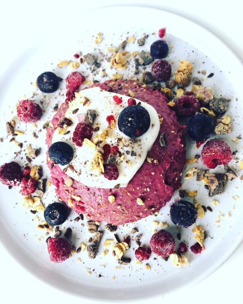 Oat pudding framboise coco vanille