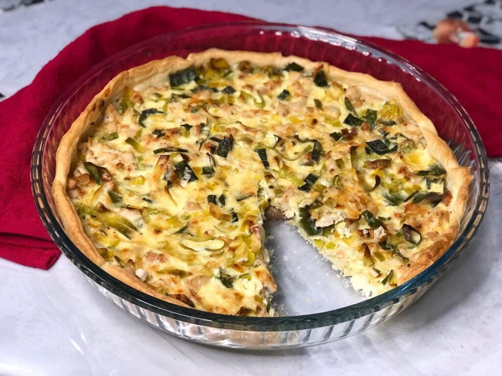 Quiche poulet poireau