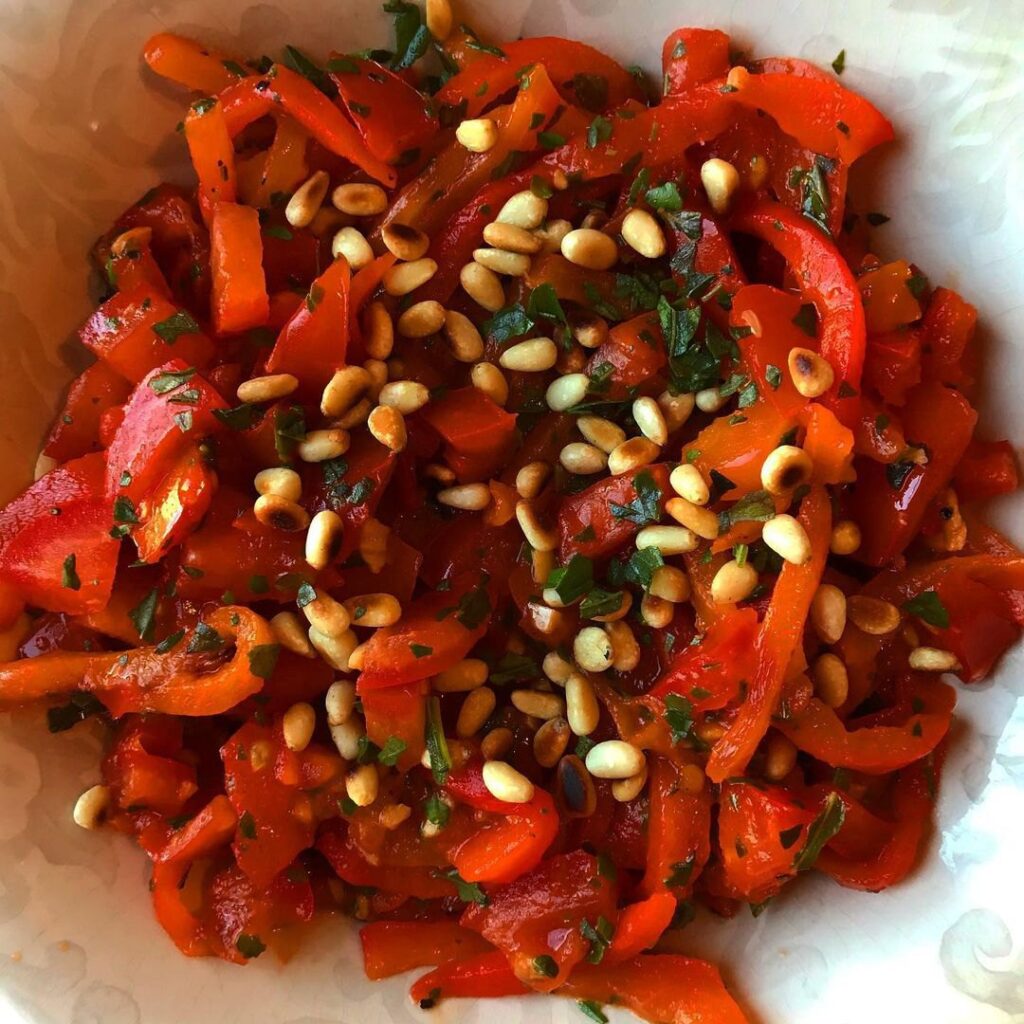 Poivrons grillés aux tomates
