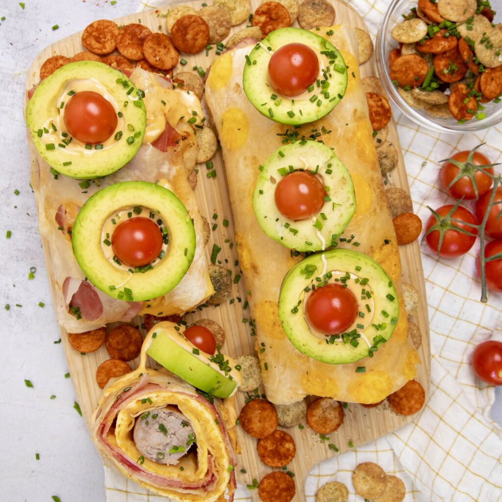 Burrito de presunto e salsicha
