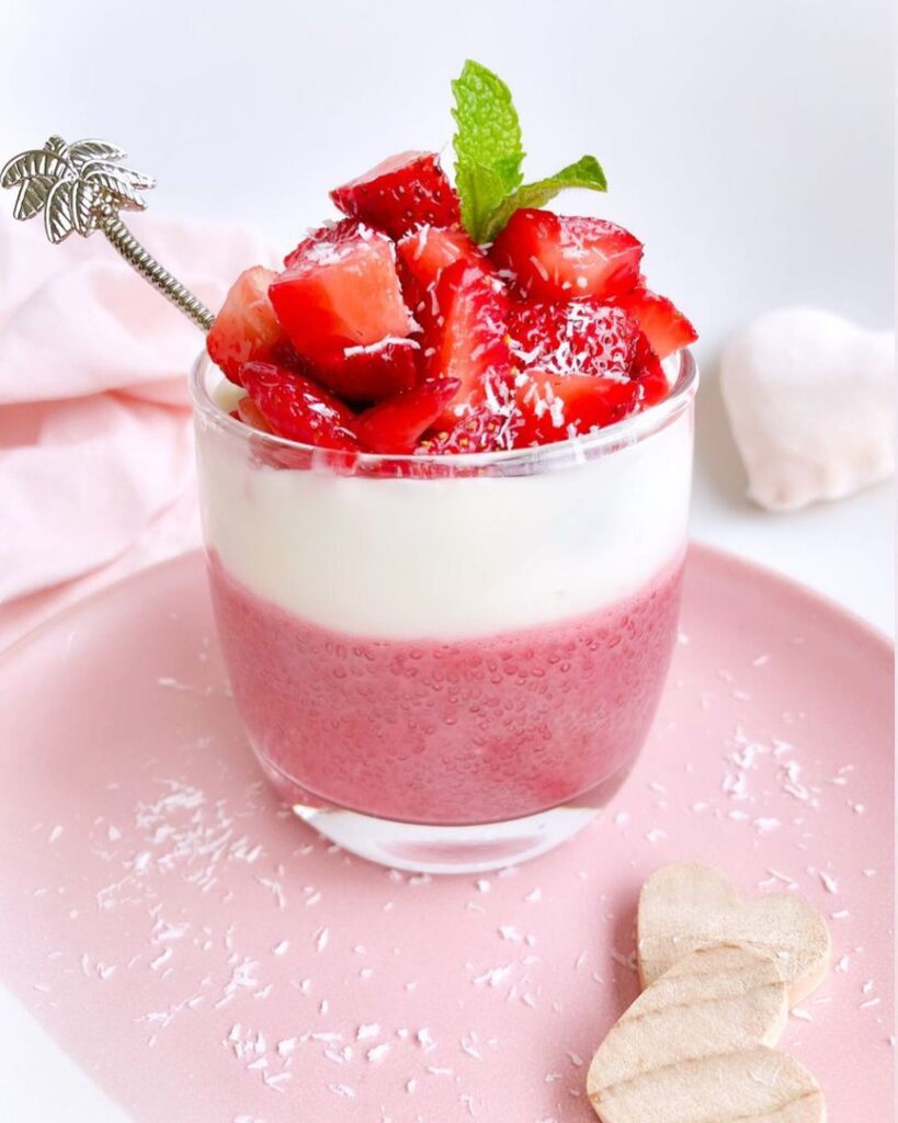 Chia pudding framboise sirop d&rsquo;érable