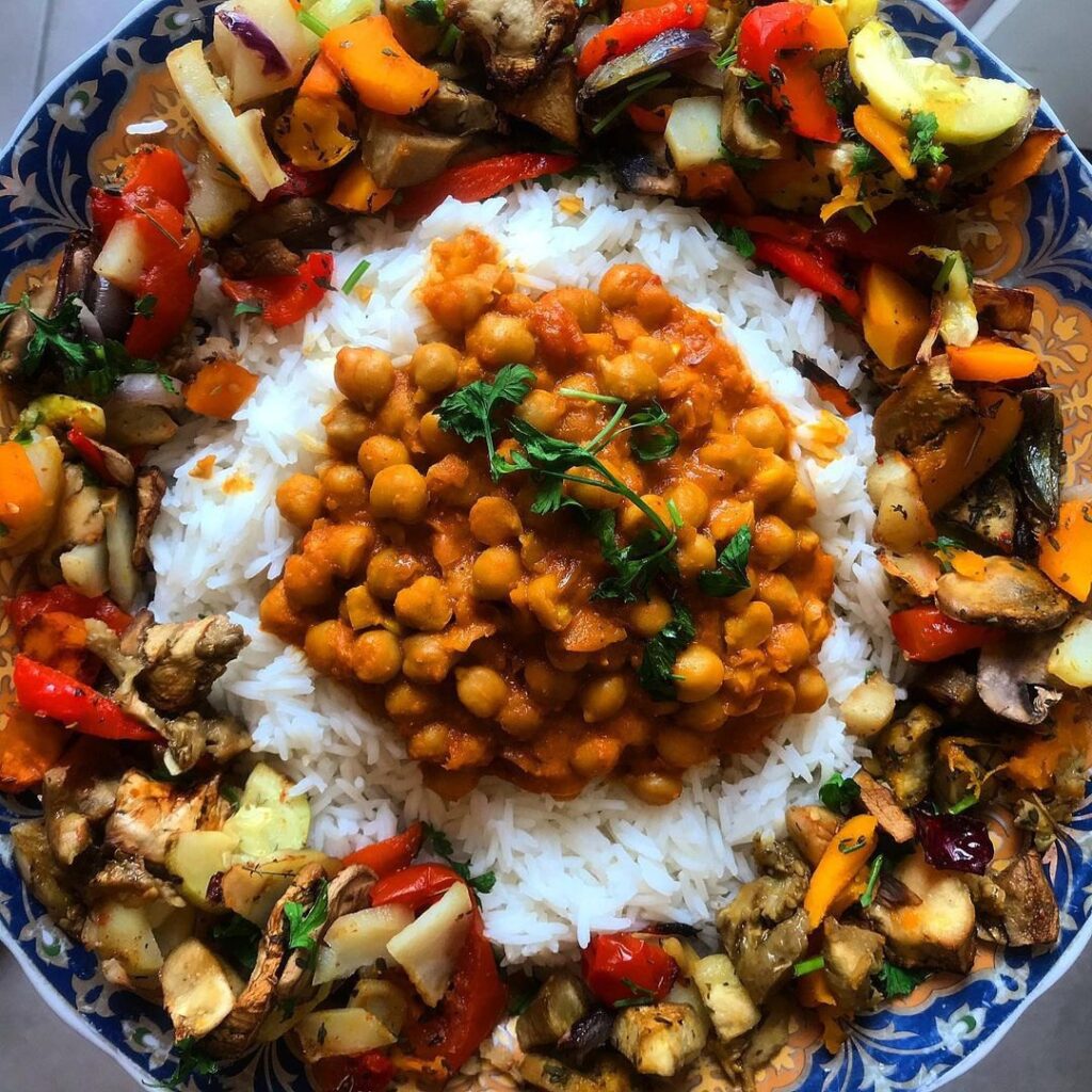 Curry de pois chiches et lait de coco