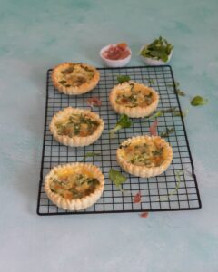 Quiche à la roquette et jambon cru