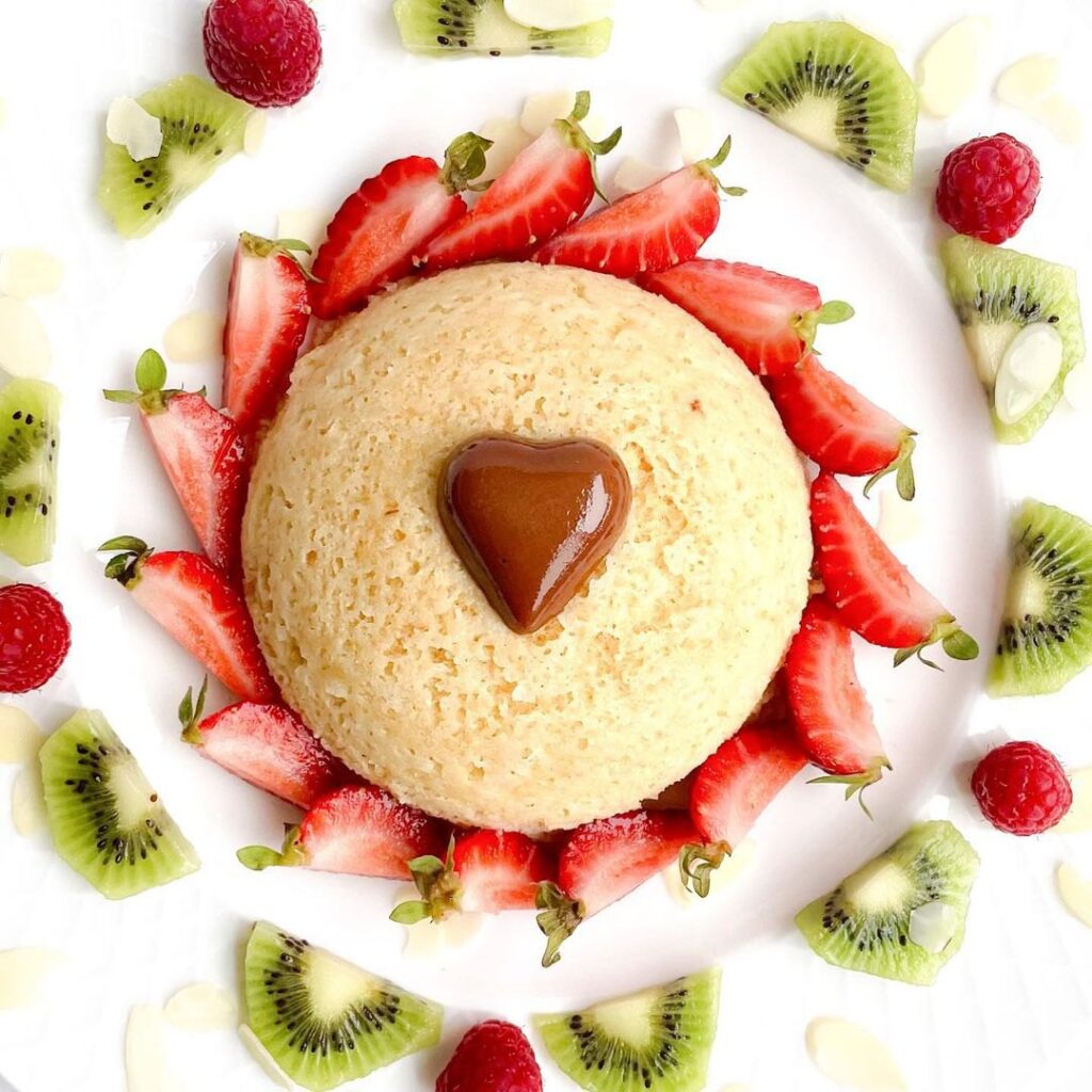 Bowlcake miel, pommes et flocons d&rsquo;avoine
