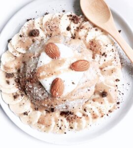 Oat pudding banane coco