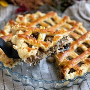 Tourte viande hachée champignons