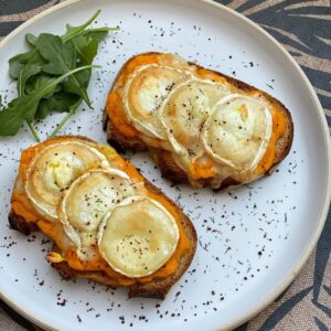 Tartines chèvre-potiron
