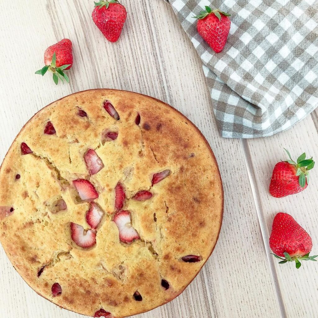 Mon gâteau moelleux aux fraises