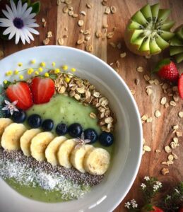 Smoothie bowl kiwi banane