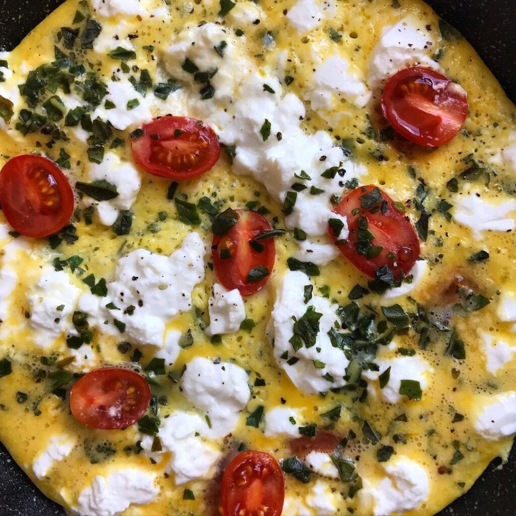 Frittata au chèvre