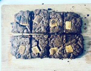 Brownie maison au chocolat blanc