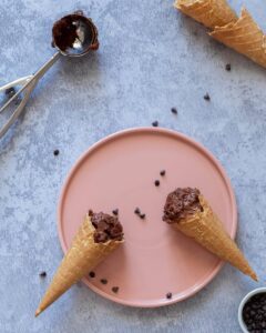 Glace chocolat et pépites de chocolat