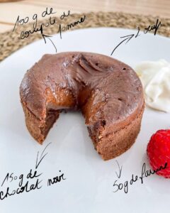 Coulant au chocolat des amoureux