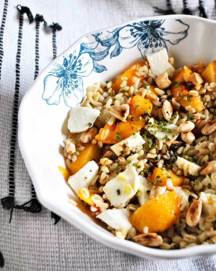 Salade de blé aux pêches