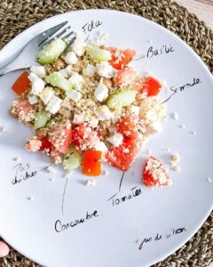 Taboulé feta basilic