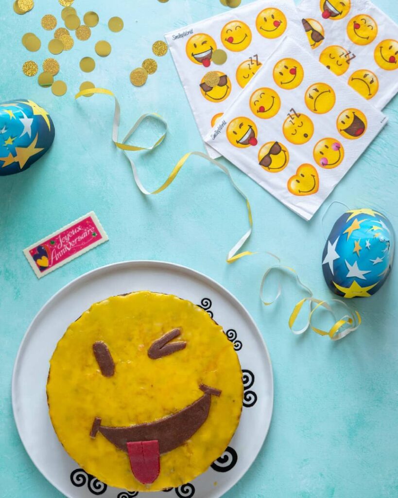 Gâteau smiley à la pâte d&rsquo;amande