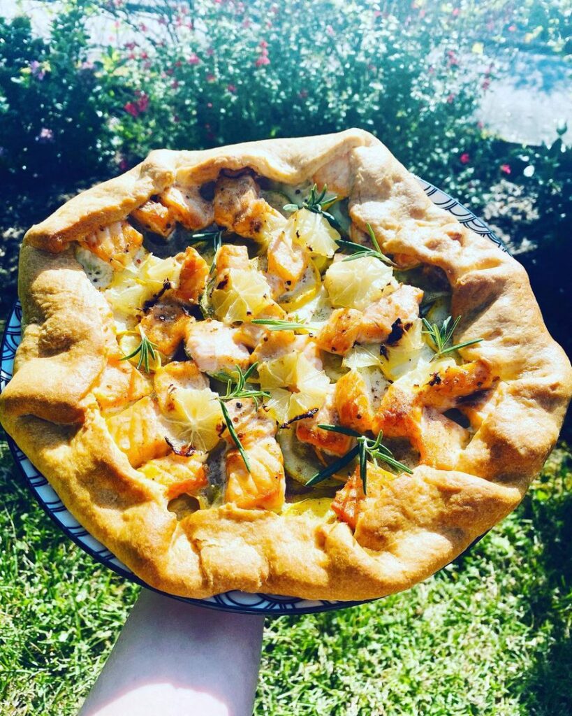 Tarte saumon/courgette