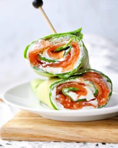 Wrap d&rsquo;épinard à la truite fumée x fromage frais