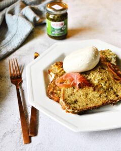 Pain perdu salé à l&rsquo;ail des ours et burrata