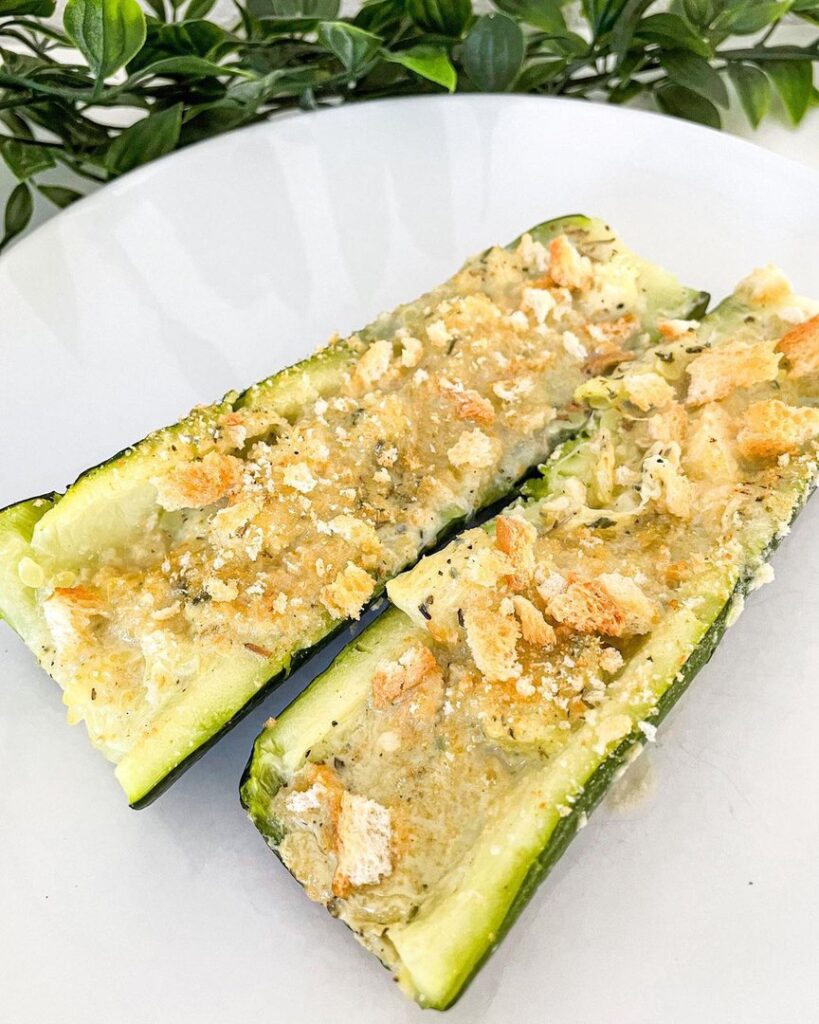 Courgettes gratinées au bleu