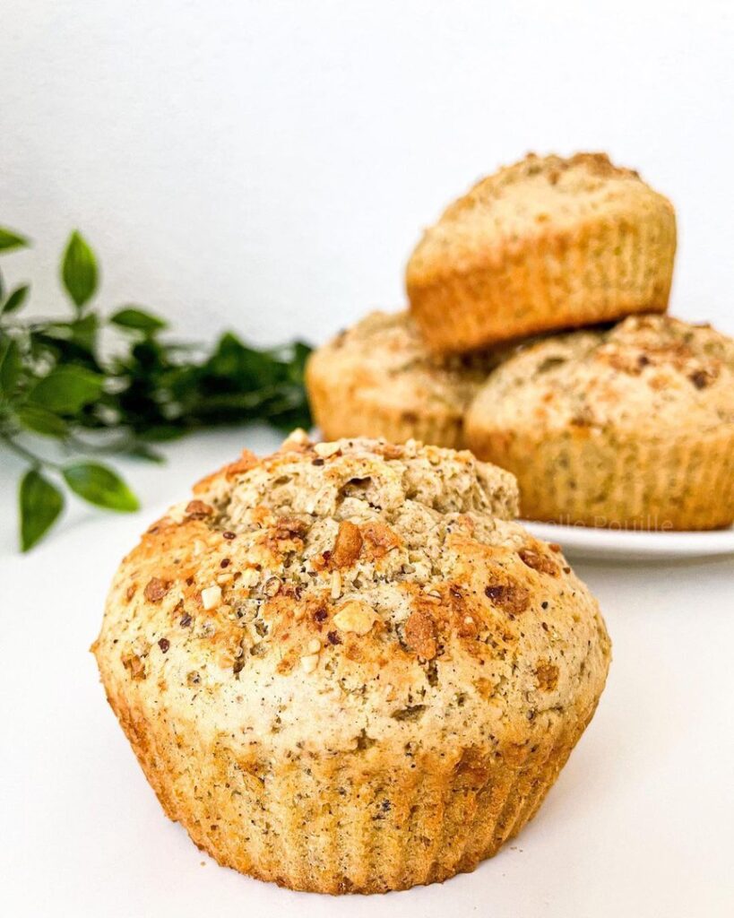 Muffins pralin et cœur de chocolat