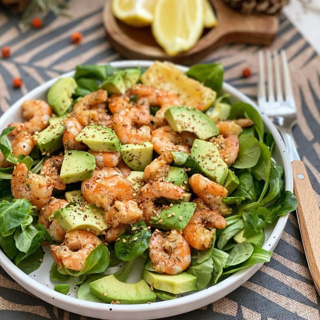 Salade crevettes avocat
