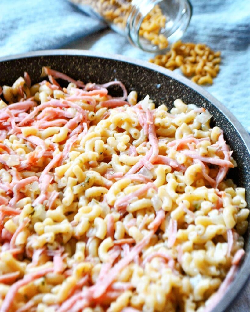 Risotto de coquillettes au jambon